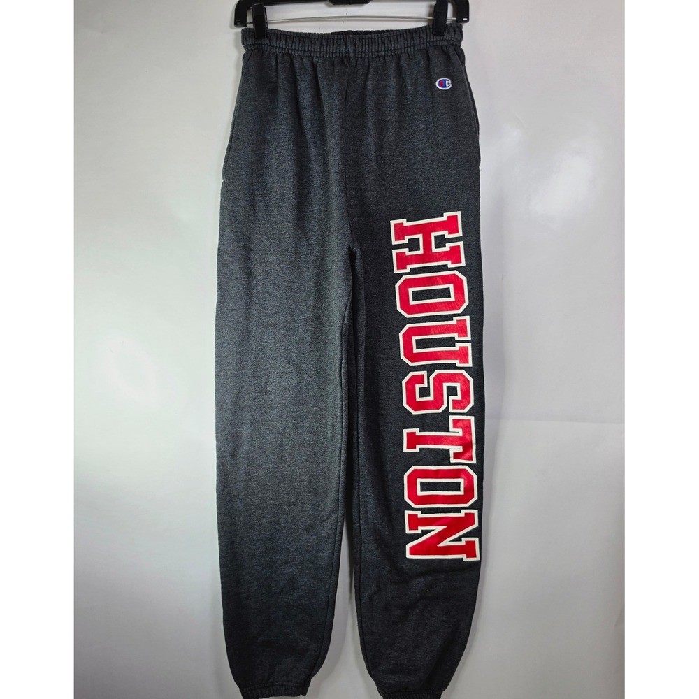 Champion University of Houston Cougars Sweatpants Gray Spell Out‎ Mens Small